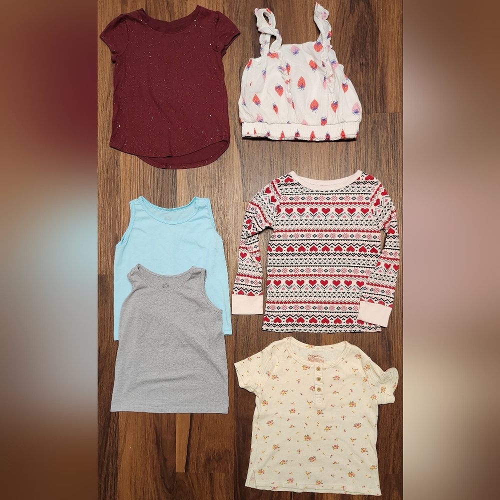 Girls Sz 4T-5T Lot of 6 Tops